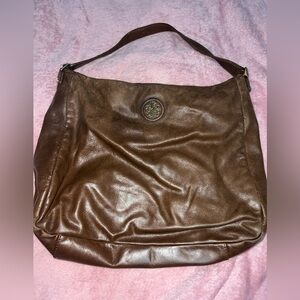 Vintage Brown Leather Tory Burch Shoulder Bag